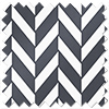 Chevron Stripe, Navy - Twist&Fit Roman Blind